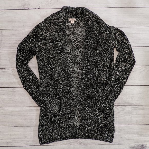 Merona Sweaters - Merona Black/White Open Cardigan Sweater
